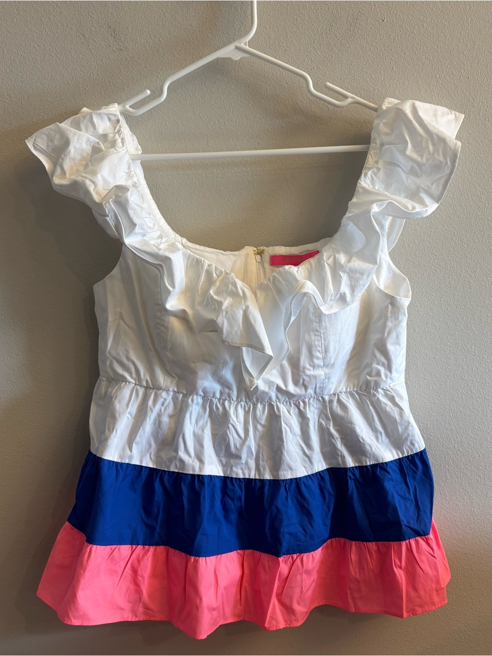 Lilly Pulitzer Emie Ruffle Top Size 12 NEW - Picture 3 of 15